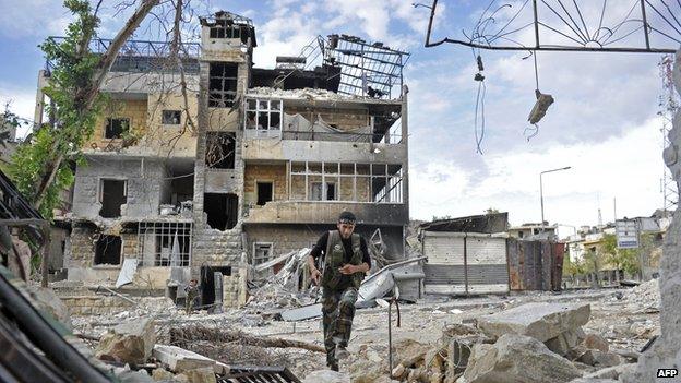 Rebel fighter in Aleppo