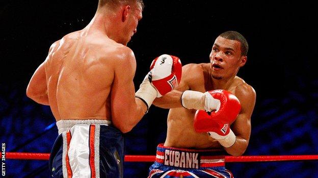 Chris Eubank Jnr (right) fights Harry Matthews