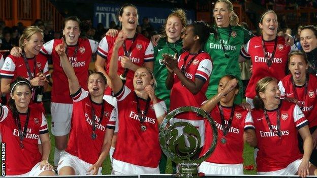 Arsenal Ladies celebrate