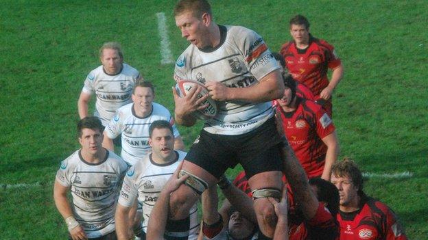 Jersey v Pontypridd line-out