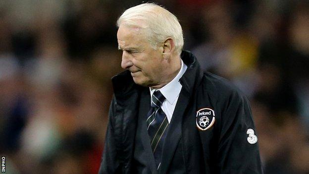 Giovanni Trapattoni turns away after Germany score their fourth goal in Friday's 6-1 hammering