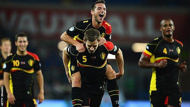 Belgium sit top of World Cup qualifying Group A