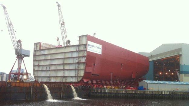 Section of HMS Queen Elizabeth carrier