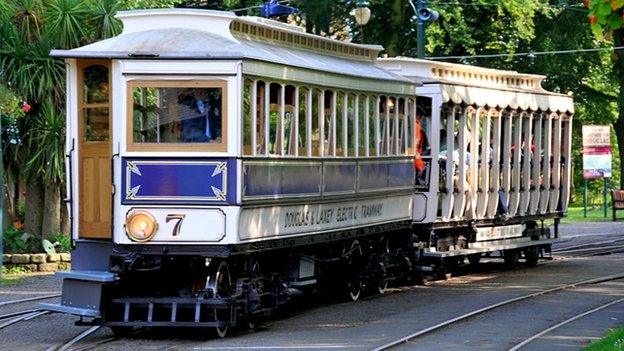 Tram No.7 at Laxey station, courtesy of David Lloyd-Jones