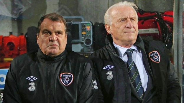 Giovanni Trapattoni and his assistant Marco Tardelli