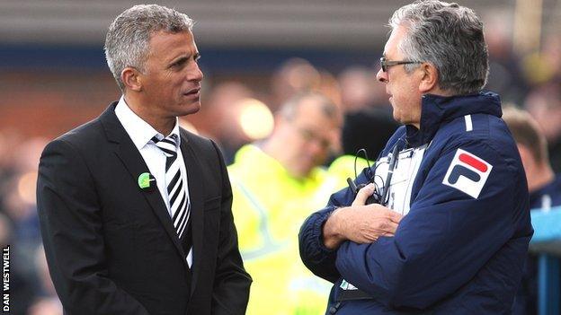 Keith Curle (left) and Colin Lee