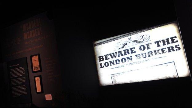 A multimedia presentation on display at the Museum of London