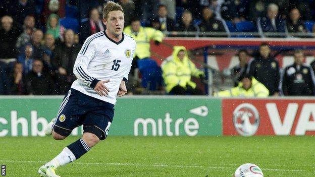 Commons in action for Scotland during the defeat by Belgium in Brussels