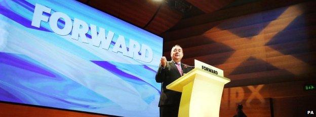 Alex Salmond at his party's conference