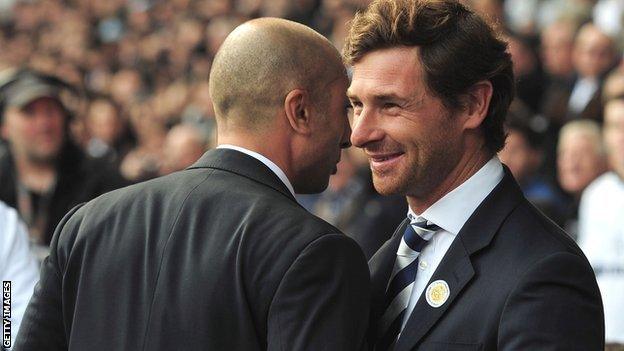 Andre Villas-Boas (right) with Chelsea boss Roberto Di Matteo