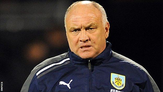 Burnley caretaker manager Terry Pashley