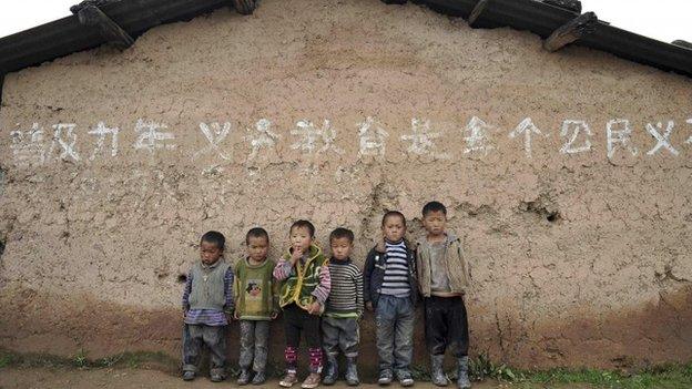 Chinese Yi children in Sichuan