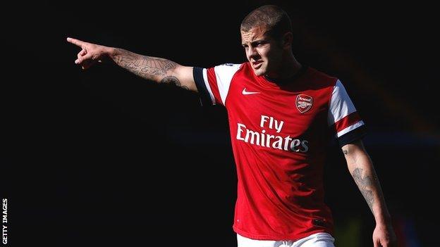 Arsenal midfielder Jack Wilshere