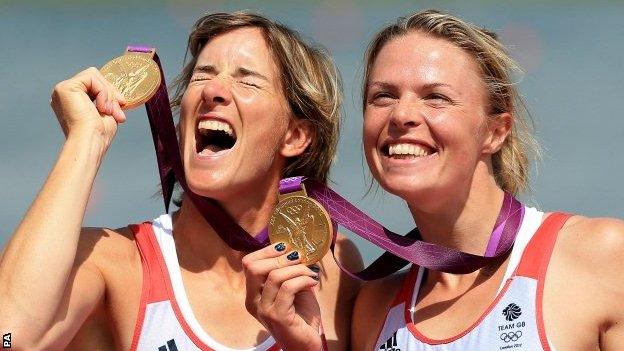 Katherine Grainger and (right) Anna Watkins