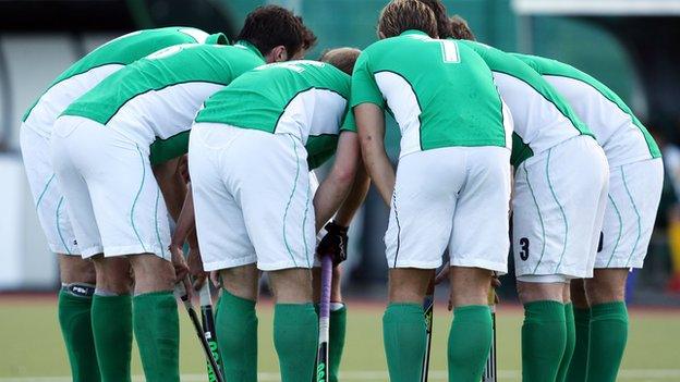 Ireland's pre-match huddle