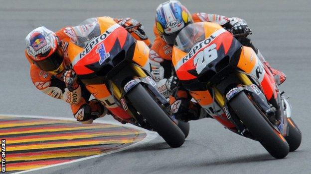 Casey Stoner and Dani Pedrosa