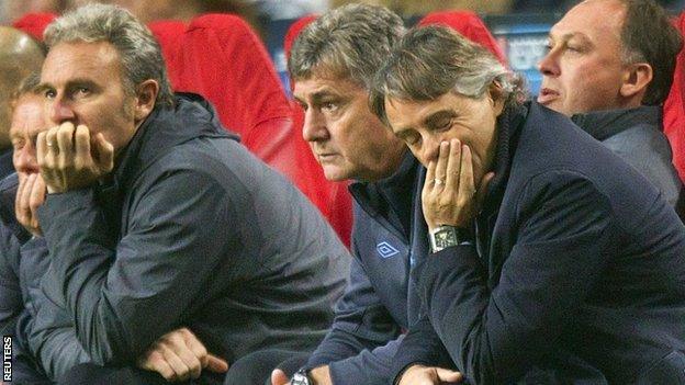 Roberto Mancini and Brian Kidd