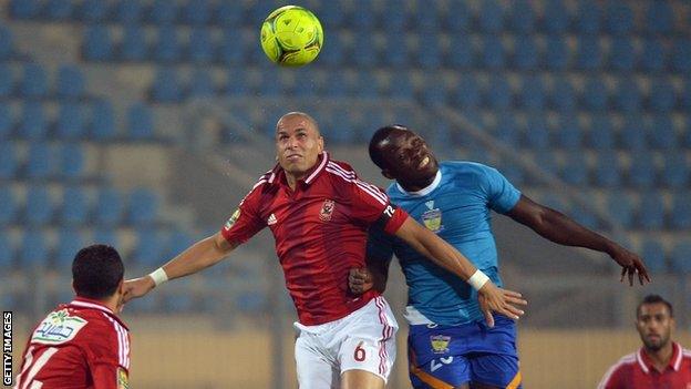 Ahly v Sunshine Stars in an empty stadium