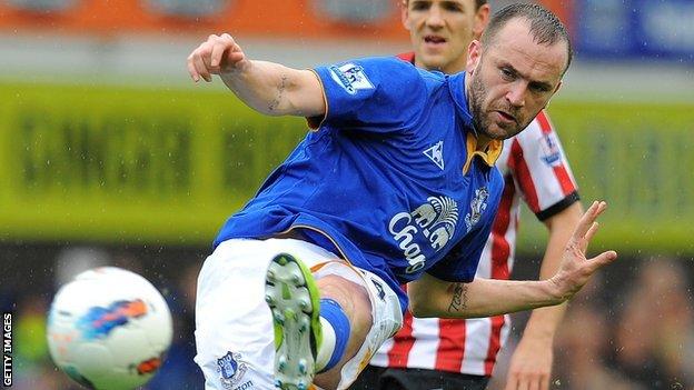 James McFadden in action for Everton