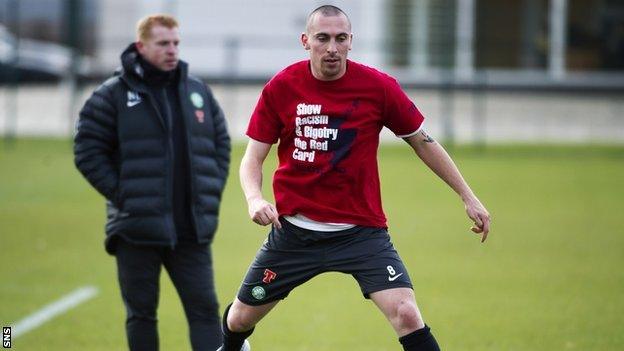 Celtic manager Neil Lennon and captain Scott Brown