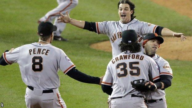 San Francisco Giants celebrate