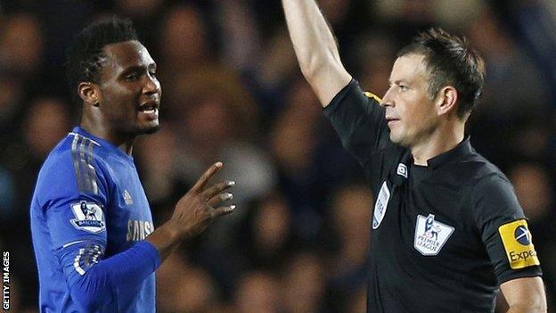 John Mikel Obi and Mark Clattenburg