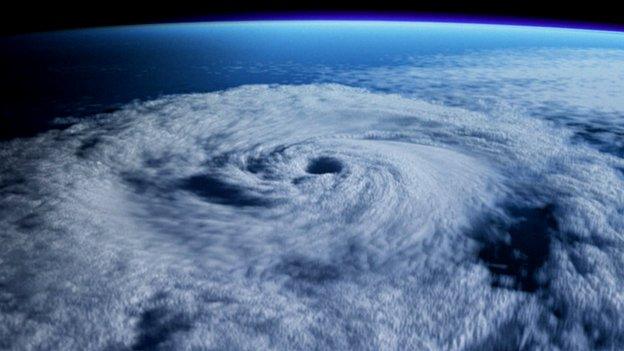 Hurricane seen from space