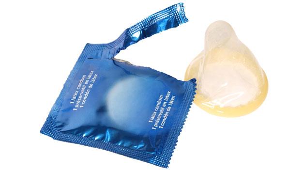 condom and packet