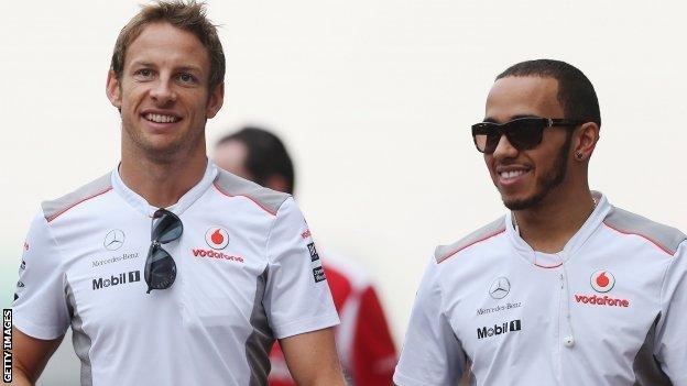 Jenson Button and Lewis Hamilton