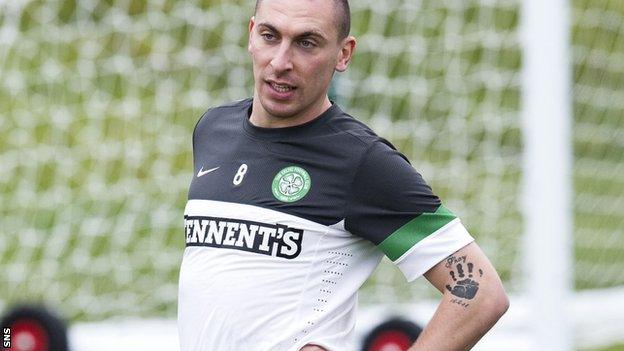 Scott Brown in training with Celtic