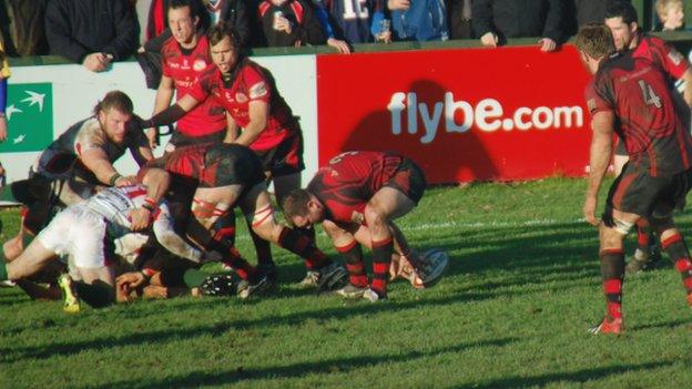 Jersey v Plymouth Albion action