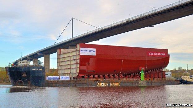 Section of HMS Queen Elizabeth carrier