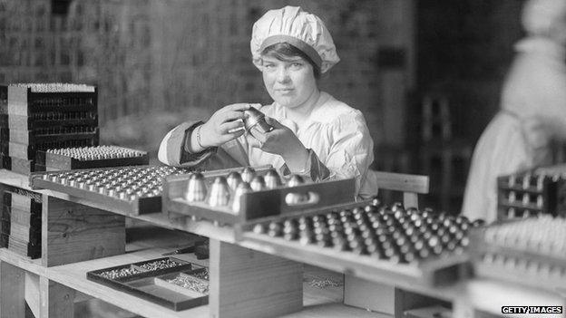 Woman at work during WWI