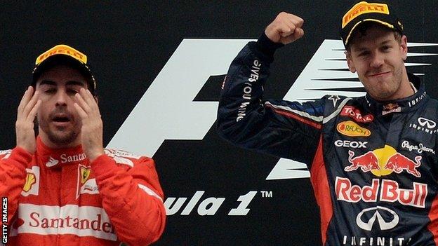 Fernando Alonso and Sebastian Vettel