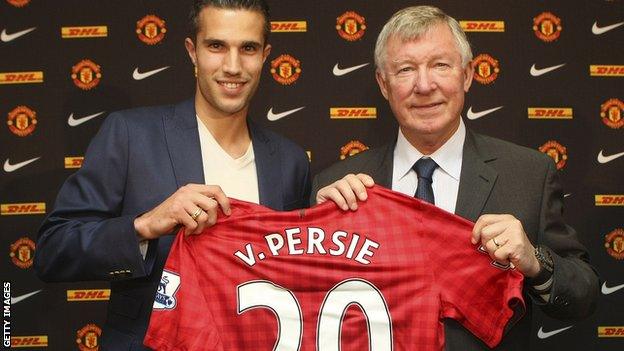 Robin van Persie and Sir Alex Ferguson