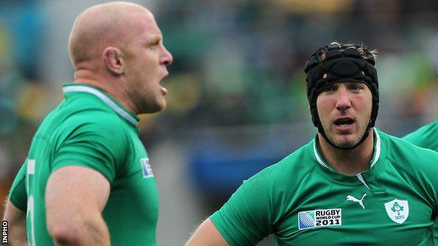 Ireland forwards Paul O'Connell and Stephen Ferris