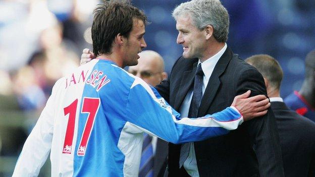 Matt Jansen (left) played under Mark Hughes at Blackburn