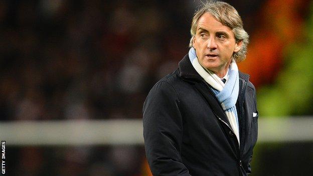 Manchester City manager Roberto Mancini