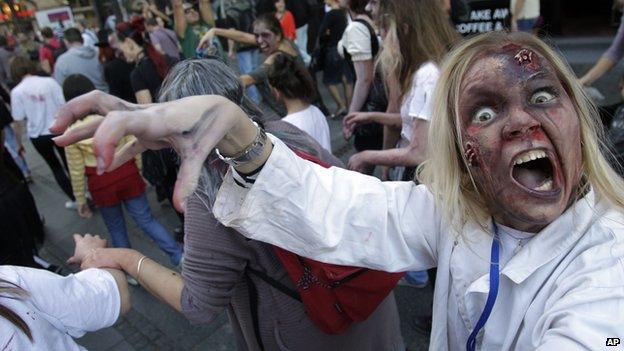 Zombie walk in Belgrade