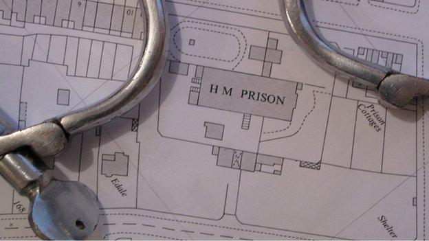 Map of Isle of Man prison on Victoria Road