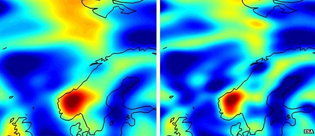 Gravity data and simulation