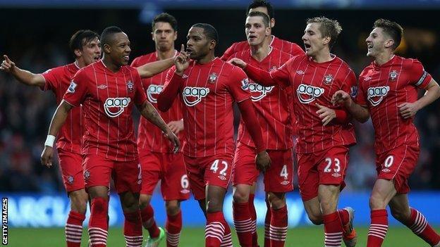 Southampton players celebrate