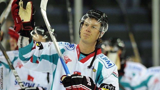 Robbie Sandrock of the Belfast Giants