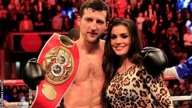 Carl Froch and his partner Rachael