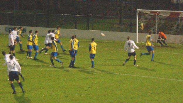 Scottish free-kick v St Ouen