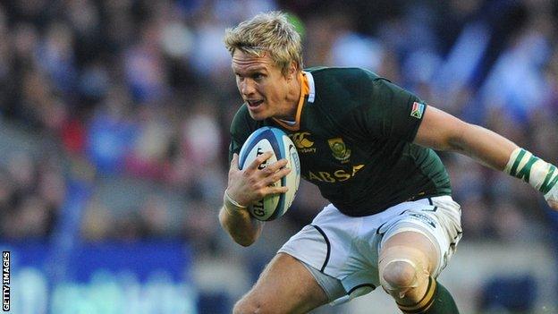 South Africa captain Jean de Villiers