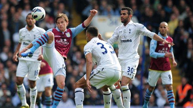 Brett Holman against Tottenham Hotspur in October