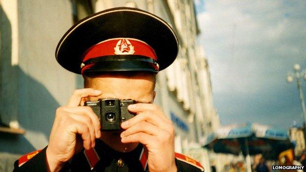 Man in uniform with Lomo