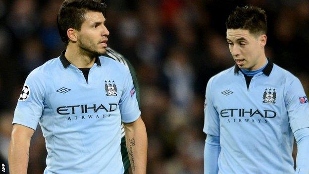 Sergio Aguero and Samir Nasri