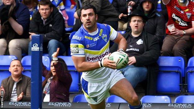 Warrington Wolves winger Rhys Williams